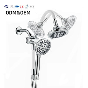 ชุดฝักบัวแรงดันสูง 7 ฟังก์ชั่น พร้อมสายสแตนเลสและหัวฝักบัวแบบมือถือ 3 ทาง - Product Image 1