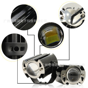 ไฟหน้ารถจักรยานยนต์ Qideguan แบบสองสี LED 9-36v สำหรับยานยนต์ไฟฟ้า - Product Image 1