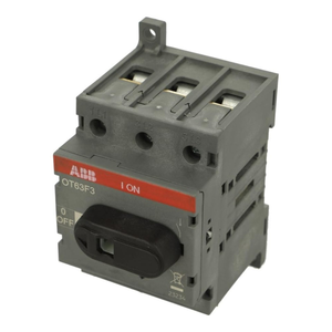 OT63F3 (1SCA105332R1001) Interruptor Desconectador Trifásico Sin Fusibles de Operación Frontal, 63A, 750V CA, IP20, Montaje en Base/Riel DIN - Product Image 3