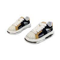 Chaussures pour hommes, baskets décontractées à blocs de couleur, plateforme, semelle épaisse, respirantes, confortables, légères, toutes occasions, chaussures de sport