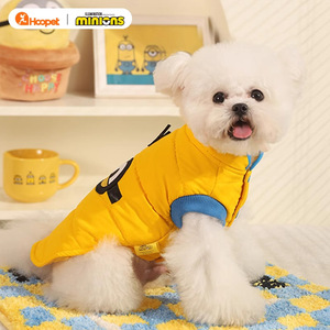 Hoopet Minions Cotton-Padded Vest For Dogs Autumn Winter Pet <b>Clothes</b> Padded Warm Coat Small Dog Apparel - Product Image 1