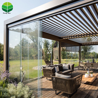 Fengxin Moderne Automatique Patio Gazebo Arches Extérieures Bioclimatic Aluminium Pergola Ouverture Toit Persienne
