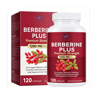 120 Capsules de Suppléments Berberine Plus, Extrait de Berberine 1200mg pour Femmes