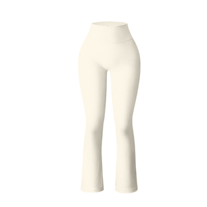 Hot Selling Women's Buttock Lifting <b>High</b> Elastic <b>Waist</b> <b>Flared</b> <b>Legging</b> Pants 100% Polyester Four-Way Stretch Plus Size Solid - Product Image 3