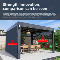 XG Luxury Patio Gazebo à toit rigide imperméable Jardin Pergola à toit rigide à persiennes d'extérieur en aluminium