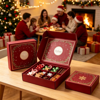 Nem Bariyerli ve Mat Laminasyonlu, Çikolata ve Kurabiye Paketleme İçin Çevre Dostu Noel Karton Posta Kutuları