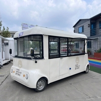Service alimentaire mobile électrique commercial multifonctionnel pour la restauration rapide, les bonbons, la crème glacée et les petits-déjeuners, personnalisable et tendance