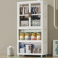 Caja Plegable Organizacion Vêtements Pliable En Plastique Armoire Organisateur Boîte De Rangement Bacs Pour Feuille