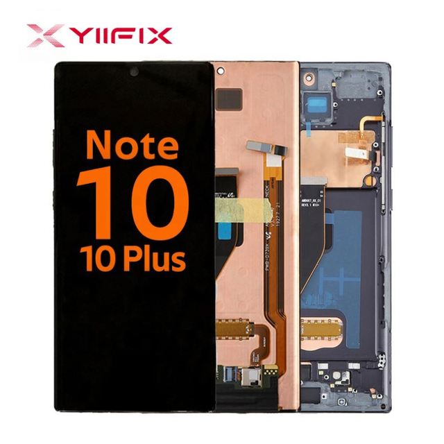 Yiifix OLED Screen for Samsung Galaxy Note 10 Plus with Frame OEM  LCD Display AMOLED OLED LCD Touch Screen Replacement