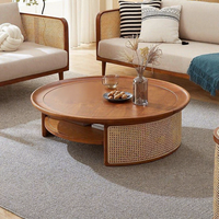 Table basse en bois de style Wabi-sabi, table à thé compacte, rangement durable, écologique, adaptée aux petits appartements, salons.
