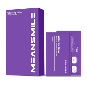 Venta caliente Tiras de blanqueamiento de dientes moradas 14 Aplicación Eliminador de manchas profundas sin peróxido Blanqueador de dientes - Product Image 1