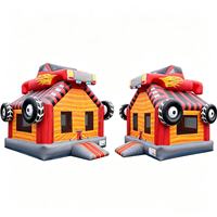 Château gonflable sur le thème des Monster Trucks, structure de saut pour enfants en PVC de qualité commerciale