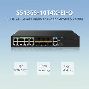 Switch Ethernet Géré L3 10 Ports Gigabit avec 4x10G SFP+ Uplink, Sans Ventilateur, PoE et Non-PoE S5136S-10T4X-EI-Q S5136S-10FPT4X-EI-Q - Product Image 1