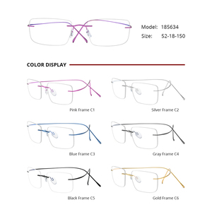 Borregls Không Có Vành Titan Kính Khung Men 2025 Thiết Kế Thương Hiệu Ultralight Không Khung Vuông Kính Mắt Phụ Nữ Kính Quang Học 85634 - Product Image 3