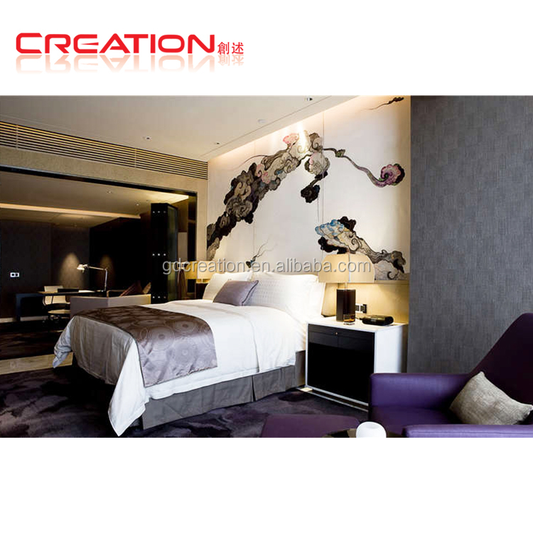 Conception adaptée aux besoins du client de chambre king-size mobilier de chambre d'hôtel moderne pour 3 4 5 étoiles