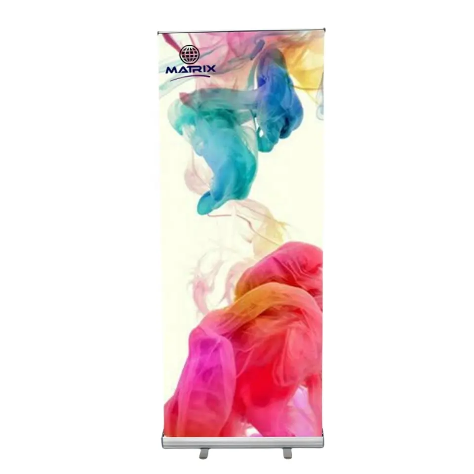 Roll Up Advertising Banner Stand Rollup Standee Aluminum Roll Screen Stand Retractable Banners