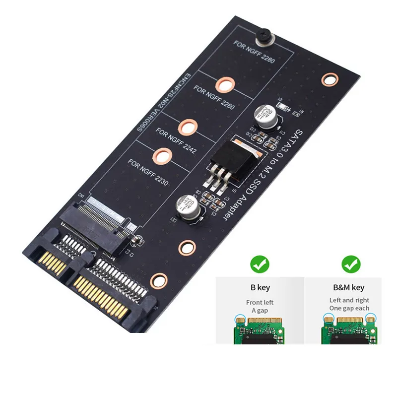 SATA3.0 to M.2 NGFF riser card BKEY SSD conversion link card