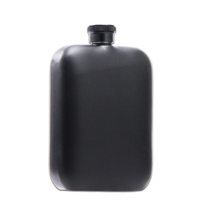 Petaca para licor con embudo Frasco de whisky de 6 oz Frasco negro de acero inoxidable para Aberfeldy Bailie Nicol Jarvie - Product Image 1