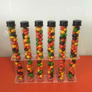 <span class=keywords><strong>Tube</strong></span> transparent en PETG avec capuchons en aluminium <span class=keywords><strong>Tube</strong></span> à cigare en plastique 20x200mm/bonbons - Product Image 2