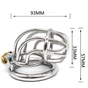 Jaula de Castidad Masculina de Metal con Pene Artificial de Tres Tamaños, Dispositivos de Castidad para Hombre, Juguetes Fetichistas BDSM para Retrasar la Eyaculación - Product Image 6