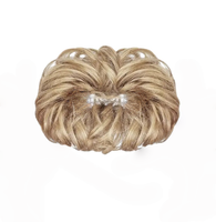 Moño de Cabello Sintético para Mujer, Extensiones de Cabello Rizado Natural, Moño Despeinado con Banda Elástica para Niñas