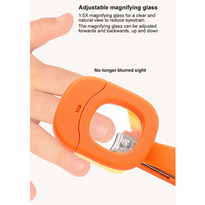 गर्म बिक्री पोर्टेबल एंटी-स्प्लैश बेबी नाखून क्लिपर स्टेनलेस स्टील नवजात नाखून ट्रिमर कटर और नेतृत्व वाली रोशनी के साथ - Product Image 2