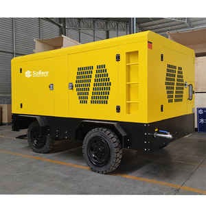 모바일 에어 컴프레서 경량 휴대용 디젤 에어 컴프레서 휠 키트 포함 소형 계약자에게 완벽 - Product Image 2