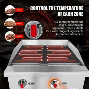 Hot Seller 24\" Commercial Gas <b>Griddle</b> 60,000 BTU <b>Flat</b> <b>Top</b> Natural Gas (NG) & Propane Countertop Kitchen Equipment - Product Image 3