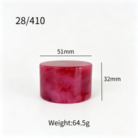 28mm 24mm Cilindro de plástico redondo Tapa de botella de perfume Tapa roja para botellas de vidrio