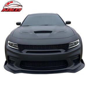 Lèvre de pare-chocs avant compatible avec Dodge Charger 2020-2023 Widebody style IKON noir mat 3 pièces Kit carrosserie pièces auto de haute qualité - Product Image 2