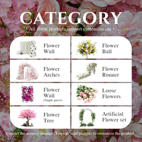 Sun wedding Großhandel Rosa künstliche Blumen wand Hochzeit Hintergrund Dekoration künstliche Roll Up Blumen wand