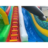 Structure gonflable géante en PVC durable, combo trampoline commercial, parc de jeux gonflables personnalisé, parc d'attractions