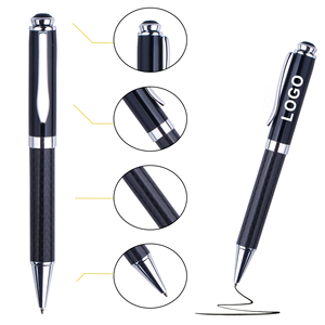 Luxurious Brand Black Classic Metal Steel Stain Acrylic Twist Mechanism Ballpoint <b>Pen</b> With Custom Logo Printed for Business Gift - Product Image 3