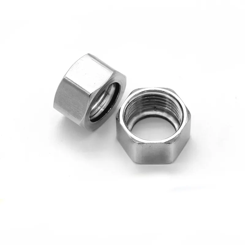 Steel wire nut Stainless steel bellows nut 201 stainless steel thickened hexagon nut Gas pipe 4/6/1 inch