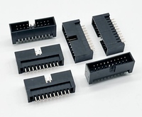 Conector macho de alta 13,6mm 6 8 10 12 14 16 18 20 22 24 40 50 64 Pin 2,54mm Pitch Box Header Straight Dip Type Brass para PCB