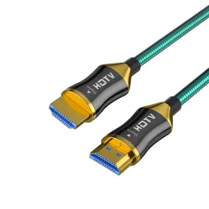كابل ألياف HDMI 10m30m50mقابلة للتخصيص بشعار طويل مدرع AOC 4K120hz 8K60hz من الألياف HDMI إلى HDMI TV كابل