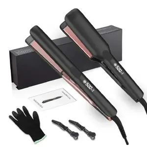 Planchas De Cabello Profesional Salon Hair Straightener High Temp 500F PTC Ceramic Plasma Ionic Electric Hair Flat Iron