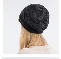 Venta al por mayor de acrílico a cuadros Jacquard de punto aislado Slouchy Knit Oversized Long Winter Slouch Rasta Hat Reggae Cap Beanie para mujeres