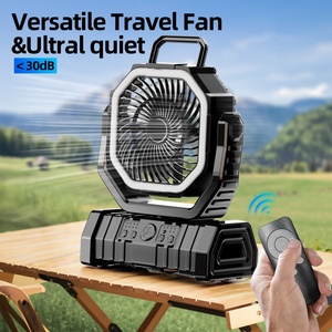 Ventilador Portátil F6 de 20000 mAh con Luces LED y Banco de Energía Recargable, Ventilador de Mesa para Exteriores, para Acampar, Autocaravanas y Hogar - Product Image 2