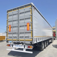 Baiping Remorques de camion semi-remorque latérale à rideau haute capacité à 3 essieux de 40 pieds pour le transport de marchandises en vrac Conteneur d'expédition en PVC