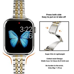 <span class=keywords><strong>Bracelet</strong></span> <span class=keywords><strong>Apple</strong></span> <span class=keywords><strong>Watch</strong></span> en acier inoxydable brillant pour femmes, 49 mm, 46 mm, pour <span class=keywords><strong>Apple</strong></span> <span class=keywords><strong>Watch</strong></span> Ultra 3, 2, iWatch Series 11, 10, 9, <span class=keywords><strong>SE</strong></span> 3, 2 - Product Image 6