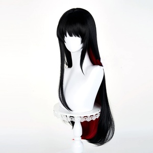 Peluca de Cosplay Sintética de 80cm, Negra y Roja, Estilo Mágico, Anime, Nikaido <span class=keywords><strong>Hiro</strong></span>, para Halloween y Fiestas - Product Image 3