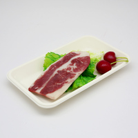 Plateau de barbecue biodégradable compostable jetable plateau de viande de fécule de maïs amidon de maïs
