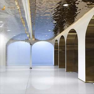 EX501 Hotel Decorative 3D Water Wave <b>Sheet</b> Custom Luxury Water Ripple Stainless Steel <b>Sheet</b> for Hotel Lobby Decorative Wall - Product Image 5