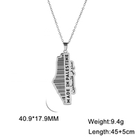 Palestine QR Code Pendentif En Acier Inoxydable Collier pour Femmes Hommes Vintage Creative Chaîne Collier Bijoux Cadeau En Gros