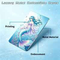 Cartes de collection en métal personnalisées de personnages d'anime, plaques en alliage avec impression couleur/image variable, service commercial fiable