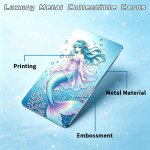 Tarjetas Coleccionables de Metal de Anime y Fantasía Personalizadas de Fábrica, Tarjetas Coleccionables con Personajes de IP Impresas en HD para Artículos de Fanáticos - Product Image 3