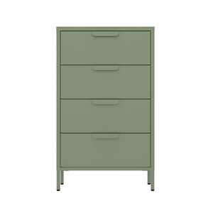 Armoire de rangement en métal pour salon, 4 tiroirs, meuble en acier, organisateur, coffre, unité avec un style moderne pour le salon - Product Image 1