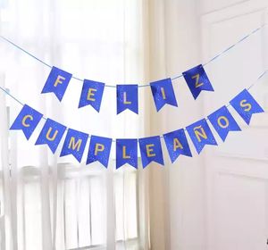 Bannière <span class=keywords><strong>Joyeux</strong></span> <span class=keywords><strong>Anniversaire</strong></span>, Guirlande de Fête en Papier, Décorations d'<span class=keywords><strong>Anniversaire</strong></span> en Espagnol - Product Image 3