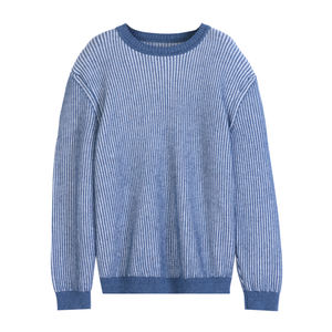 Suéter de Manga Larga para Hombre, Tejido de Punto Acanalado 100% Algodón, Personalizado al por Mayor, Transpirable, con Patrón Invernal, Antiencogimiento y Antiarrugas - Product Image 1